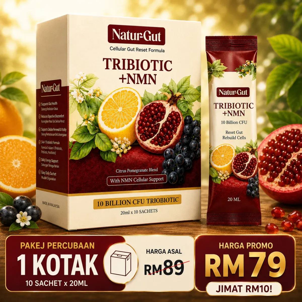 Pakej Percubaan Naturgut 1 Kotak