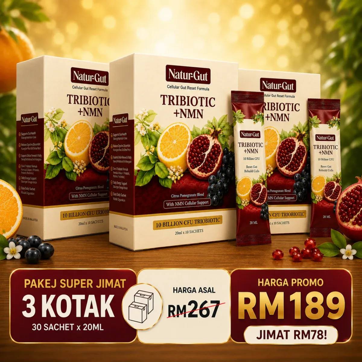 Pakej Super Jimat Naturgut 3 Kotak